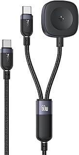 كابل CA136C من USB-C / Type-C. Next Store إلى Type-C و iWatch 2 في 1 بطول 1.2 متر، شحن سريع 60 واط للكمبيوتر والموبايل