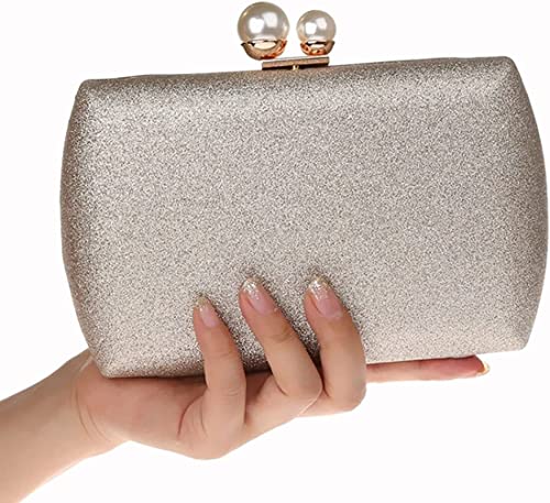 Tassen for vrouwen mini crossbody tas feest bruiloft banket avondtas tas portemonnee, damesklauwen eenvoudige stijlvolle avondtassen prom feestje bruiloft cocktail portemonnees (Color : Champagne) - Image 6