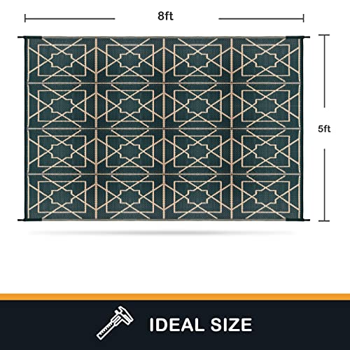 PURRUGS Reversible Mats Outdoor Rugs, Plastic Straw Rug, Weather Resistant Easy Clean Outdoor Modern Area Rugs for Outdoor Patio, Backyard Garden, Terrace, Deck, Beach, Picnic, Camping and RV Travel - Image 2