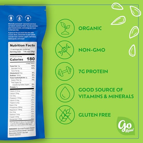 Image of Go Raw Organic Sprouted Mixed Seeds, 13 oz, Unsalted, Keto, Kosher, Superfood
