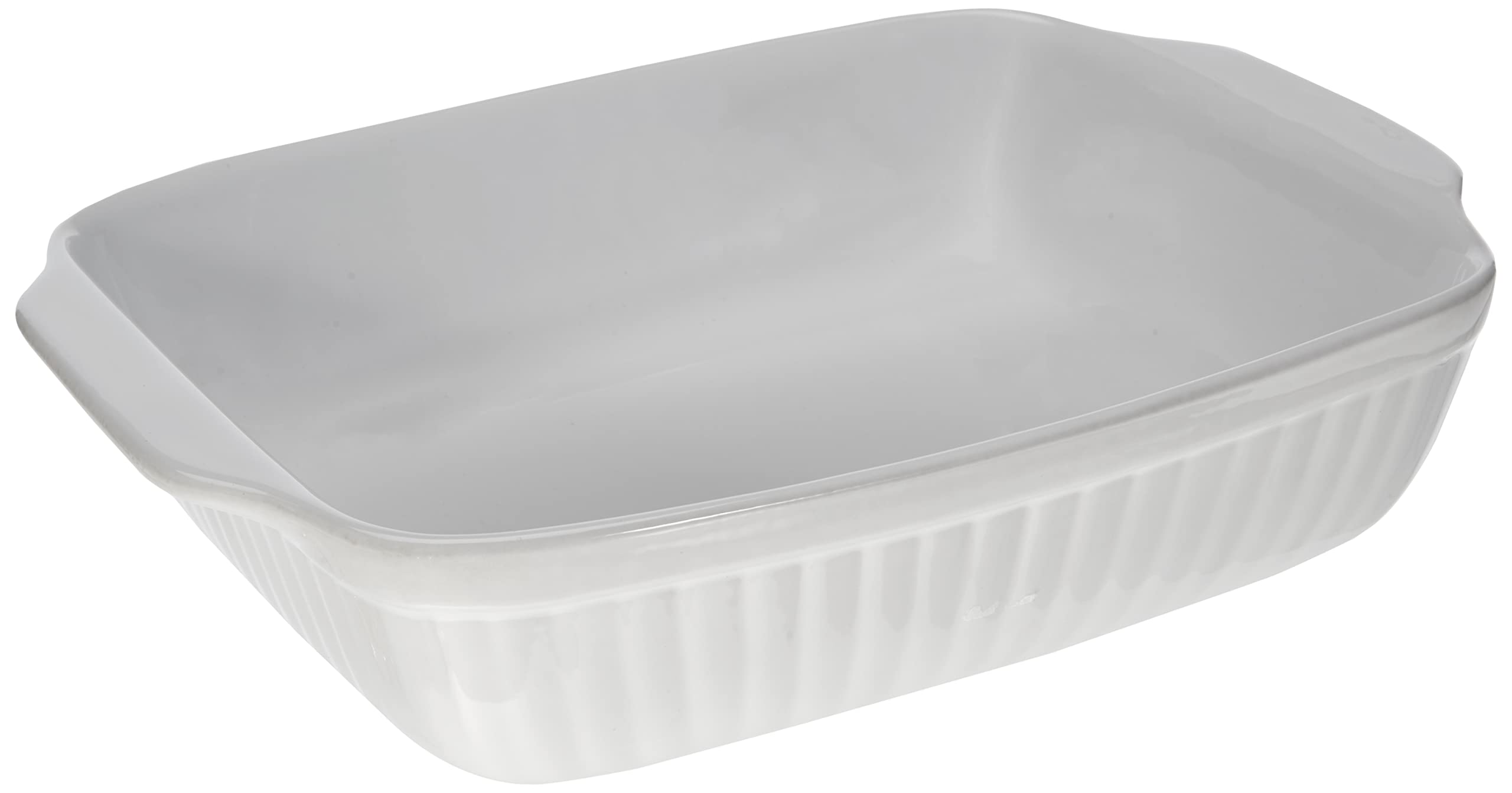 Plat rectangulaire Home en céramique blanche pour four et service de table quotidien