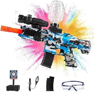 Dhapy Gel Blaster, Electric M416 Gel Blaster with 30000 Rounds, Scope and Goggles, Outdoor Shooting Team Game Toy Gift for Teens Adults Ages 12+