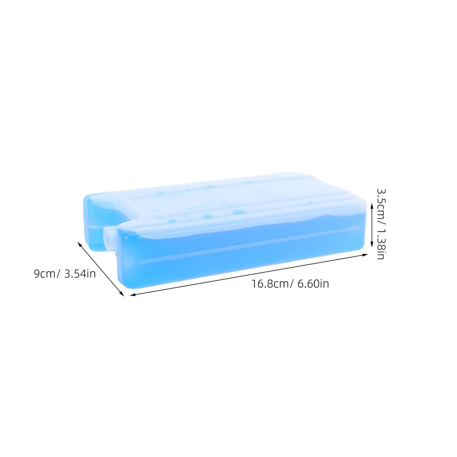 Healvian Pains de Glace Boîte à Lunch 4 Pièces 400ml en Plastique Bleu