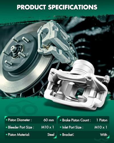 Image of SCITOO Front Driver & Passenger Side Disc Brake Calipers 19B6412A 19B6413A Compatible For Kia For Optima L4 2.0L 2011-2015,For Kia For Optima L4 2.4L 2015,With Bracket 2PCS