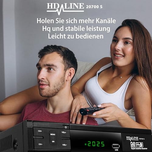Miniatura 3 de Hd-Line Hdmi Scart Hd Dvb S2 Satélites Receptores Control Remoto Inteligente, Satélite Digital Dvb-S S2, Hdmi, Scart, 2x Usb 2.0, Full Hd 1080p Sólo Para Canales Alemanes
