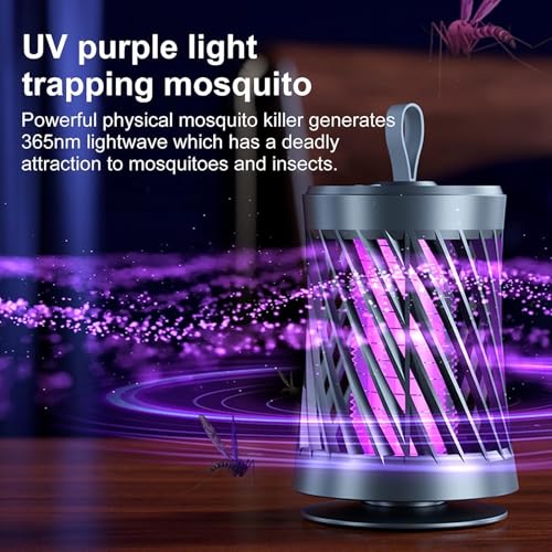 Image of Dialust Electric Mosquito Killer Lamp for Indoor & Outdoor | UV Light Insect Trap with Hanging Hook | Safe & Silent Bug Zapper for Home, Bedroom, Garden & Camping (Mosquito Killer Zapper)