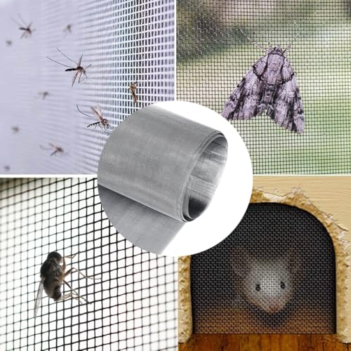 Gewebtes Drahtgeflecht Drahtgitter aus groß 304 Edelstahl Feinmaschig Maschendrahtzaun Sechseckgeflecht Drahtzaun 40 x 200 cm