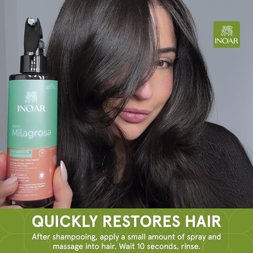 Agua Milagrosa INOAR elimina el frizz y repara las puntas abiertas en cabello maltratado 200ml 6