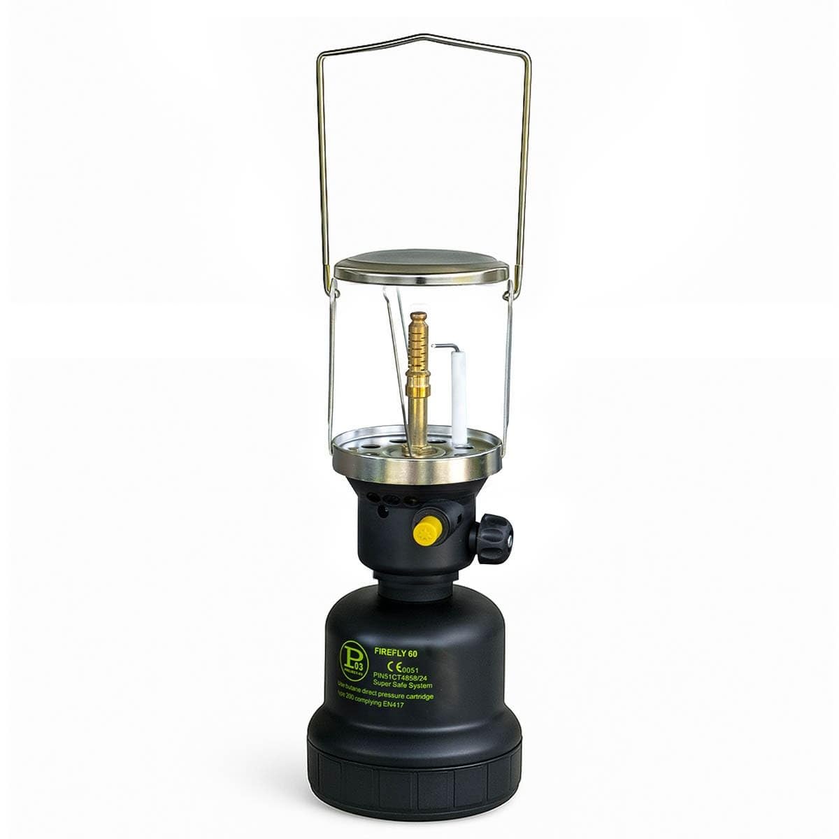 Intec - Lámpara de gas de 1100 W + 4 cartuchos de gas Butane 190 g – Encendido Piezo carcasa de metal – Lámpara de camping recargable al aire libre