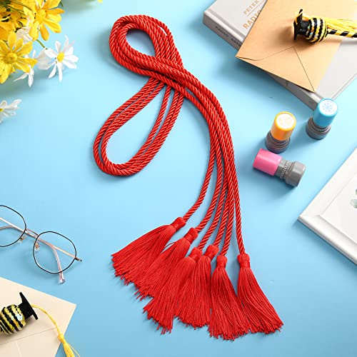 Geosar 48 Pcs Graduation Cords, Honor Cords with Tassel for Bachelor, Master, Doctor Graduation Ceremonies (Red) by Geosar - Image 3