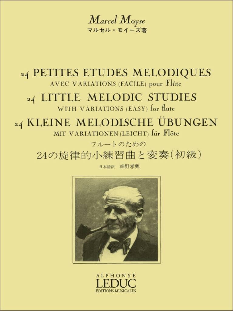 24 Petites Etudes Melodiques Marcel Moyse Book [Softcover] Flute Alphonse Leduc