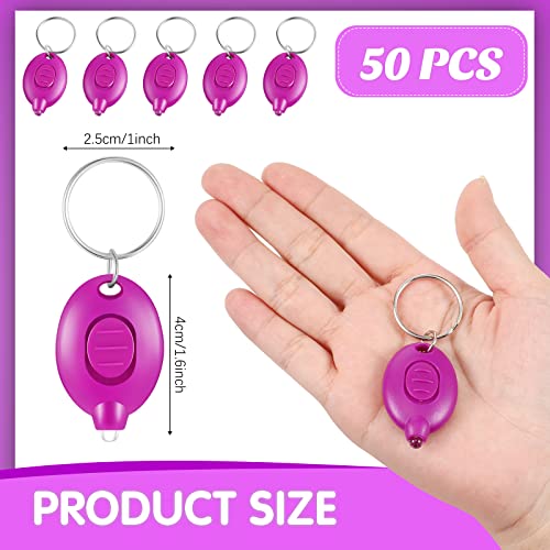 50 Pcs Mini Uv Led Keychain Flashlight 395Nm Uv Light Black Light Keychain Flashlight Portable Uv Keychain Flashlight For Pet Urine Passport Id Card And Currency, Uv Light Key Ring Light Torch #TOP1