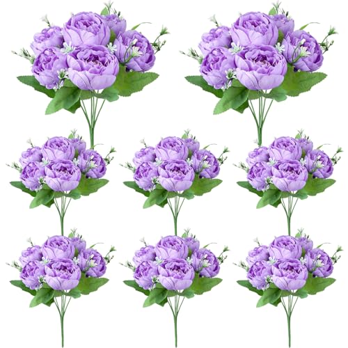 Ovveroche Purple Peonies with Orchids Accents