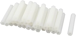 uxcell 40mm M3 Female Thread White Nylon PCB Spacer Hex Standoff Pillar 30Pcs