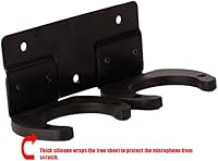 Vista 3 de Soporte para micrófono, soporte de micrófono inalámbrico para soporte de micrófono montado en la pared, clip de suspensión de micrófono, soportes