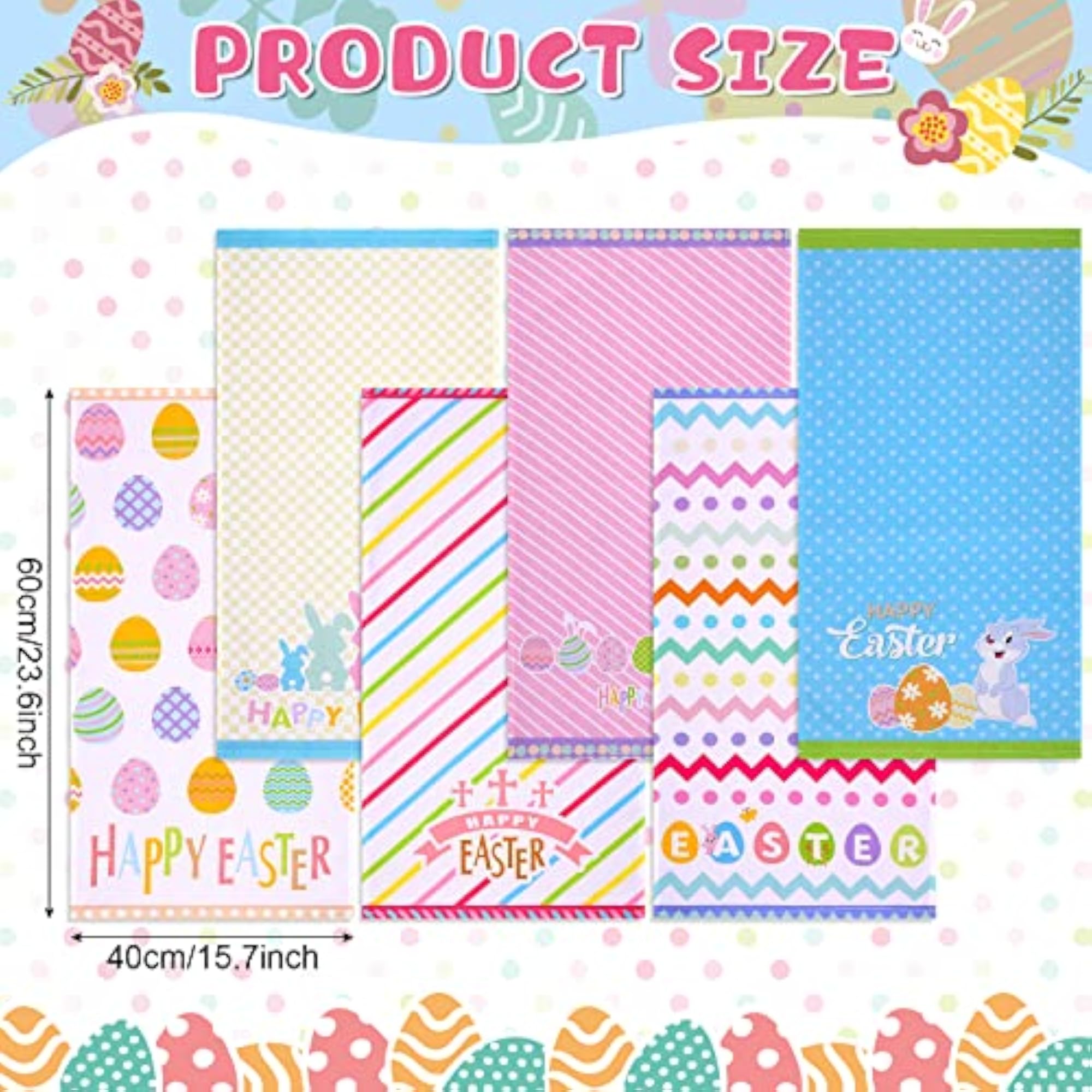 6 Easter Kitchen Towels, Holiday Dish Towels