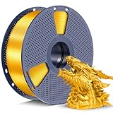 SUNLU Silk PLA+ Filament 1.75mm 2025 Upgrade Spool Compatible with Bambulab Refill Filament, 1kg(2.2lbs) PLA 3D Printer Filament, 1.75mm Dimensional Accuracy +/- 0.02mm, Gold