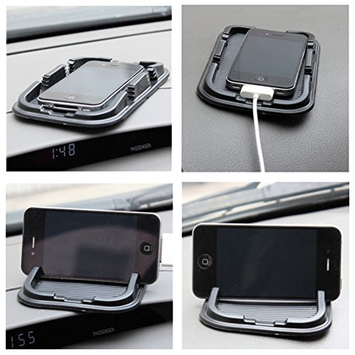 Cell Phone Holder For Car, Car Silicone Pad Dash Mat & Cell Phone Mount Holder Cradle Dock For Any Smartphone Iphonex,Xr,Xs,11,11 Pro,Xs Max,8,8 Plus,7 Plus,7S,6 Plus,6S,Ipad &Gps Table Holder (2Pack) #TOP7