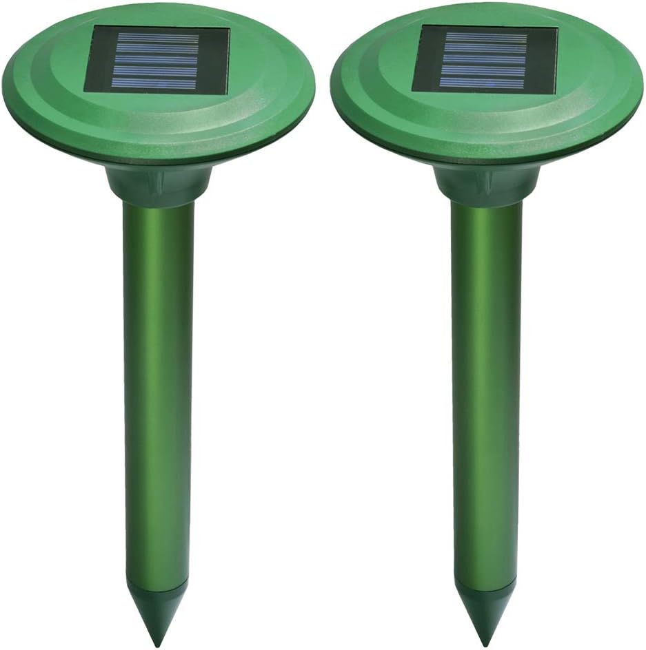 Pronghorn Solar Ultrasonic Pest Repeller Sonic Mole Repellent Vole Gopher Snake Mice Control for Outdoor Garden (2)