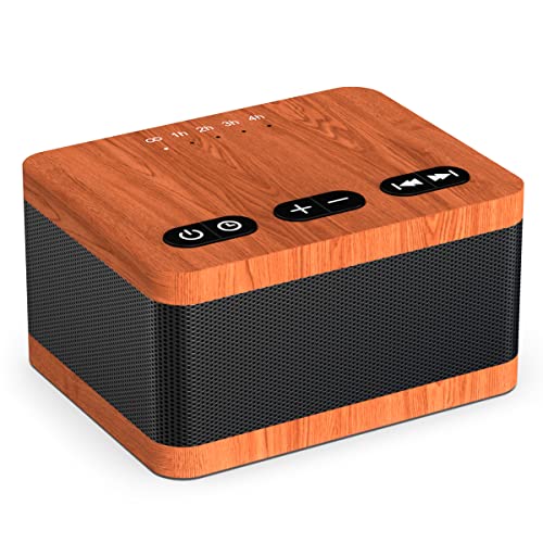 Image of DailyBody Sound Machine White Noise Machine with 30 Soothing Sounds 32 Levels Volume 5 Timers and Memory Function Effectively Blocks Noise Ideal Sleep Machine for Baby Kids Adults (Wood Grain)
