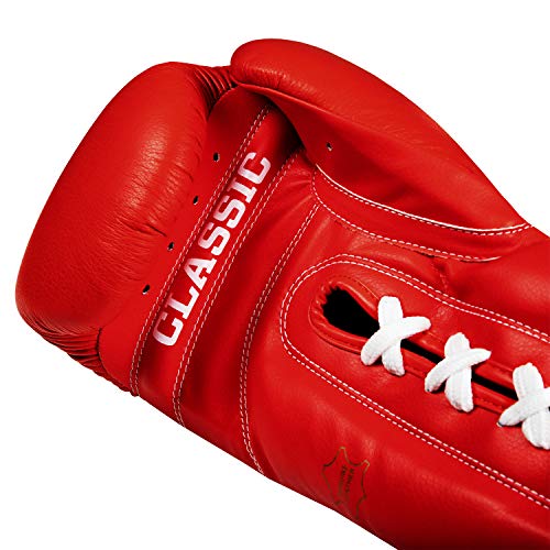 Title Classic Leather Lace Training Gloves 2.0, Red, 16 Oz #TOP2