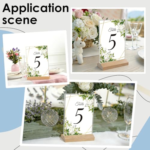 Support vertical en acrylique avec socle bois stable pour menu qui ne tombe plus - 6