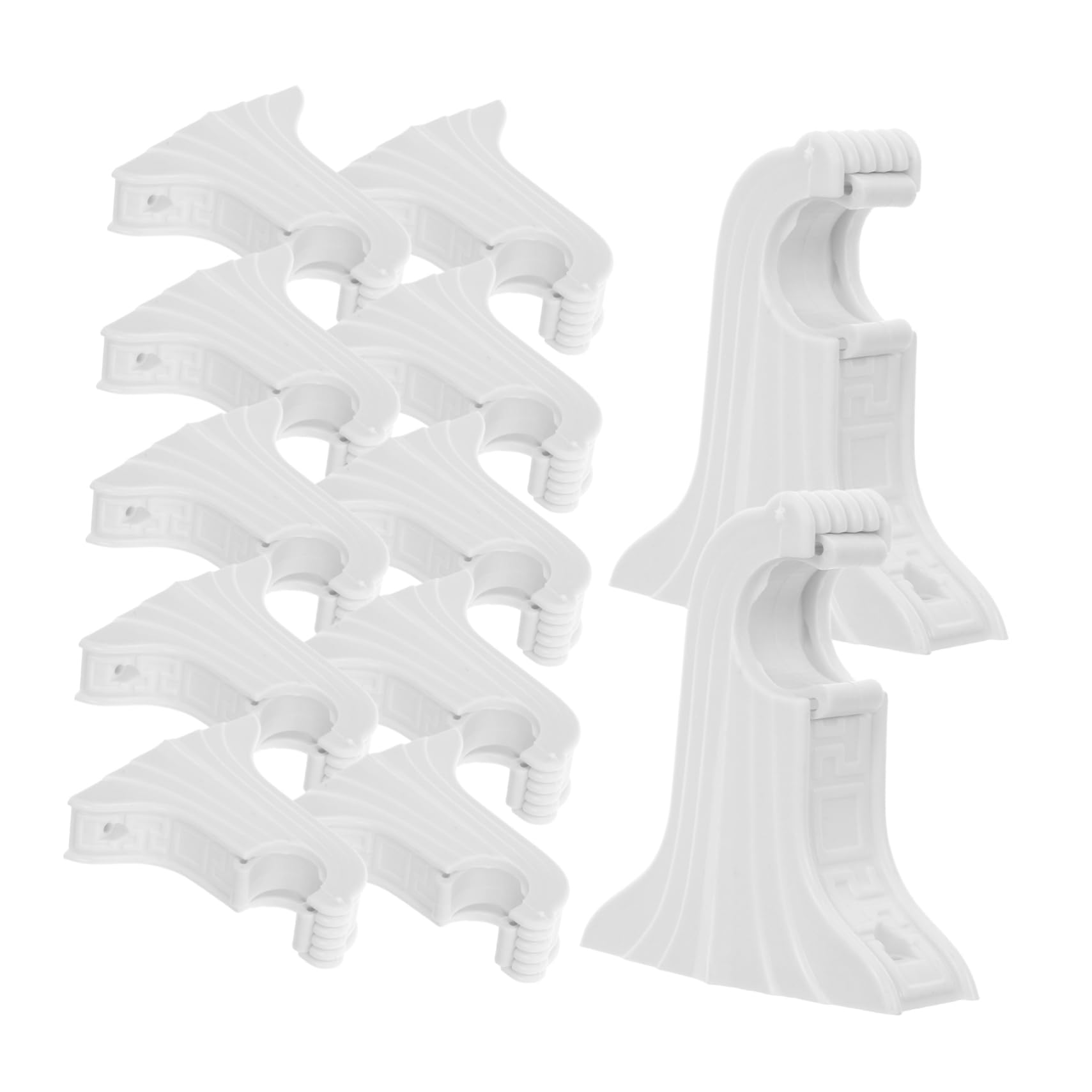 Cabilock 12pcs Curtain Rod Brackets Wall Mounted Support for Roman Poles Sturdy Holders for Vintage Home Decor Reliable Curtain Accessories