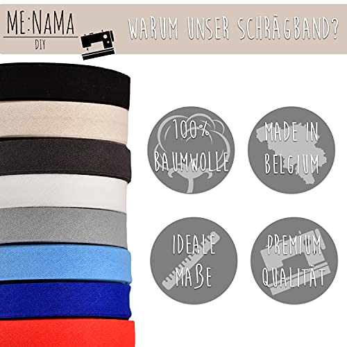 Bias binding made of 100% cotton, 10 mx 20 mm (folded) edging tape, cotton ribbon, bias binding, Ideal for DIY sewing - Image 4