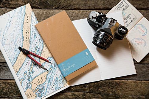 Wanderings Traveler's Notebook Refill Inserts - Lined Paper - Set of 3 - Journal Refills for Leather Travel Journals, Writers, Diaries and Planners - 8.25 x 4.25 Inch (21cm x 11cm)