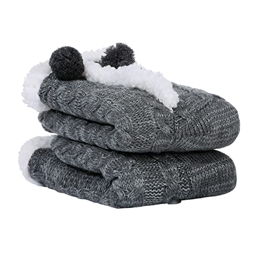 Image of Chassic Sherpa Lined Slipper Socks for Women, Non-Slip Cozy Winter House Socks, Soft Fuzzy Socks, Gifts for Women & Ladies Stocking Stuffers