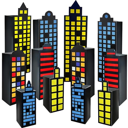 12 Pcs Hero Party Favor Boxes, Mixed Sizes Candy Treat Goodie Gif...