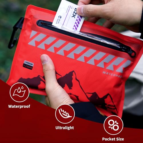 RHINO RESCUE Small First Aid Kit Ultralight Waterproof Medical Kit for Hiking, Backpacking, Cycling, Travel, Vehicles, HSA/FSA Eligible - Image 4