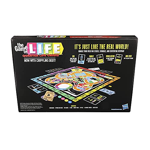Hasbro Gaming The Game Of Life: Quarter Life Crisis Board Game Parody Adult Party Game #TOP2