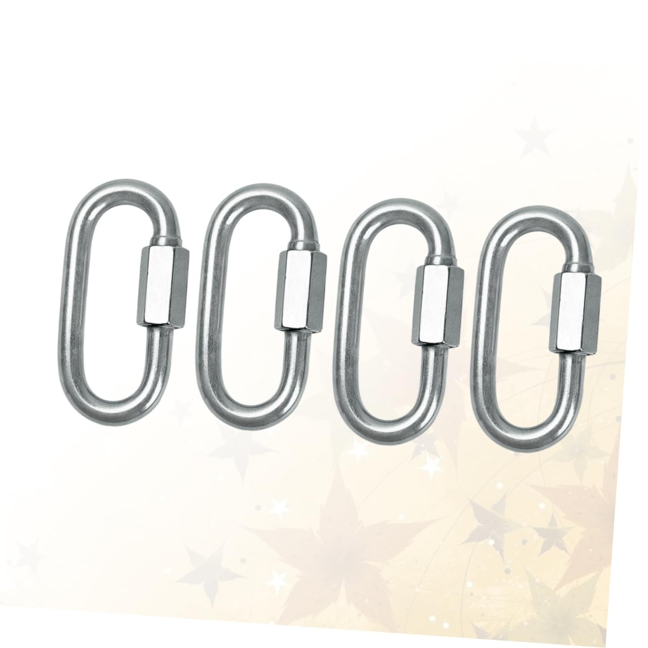 MUCKLILY Stainless Steel Adapter Shackles 4pcs Quick Link Shackles for Chain Repair Marine Architectural M8