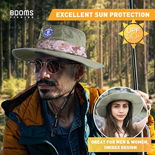 Booms Fishing UPF 50 Wide Brim Sun Hat #TOP18