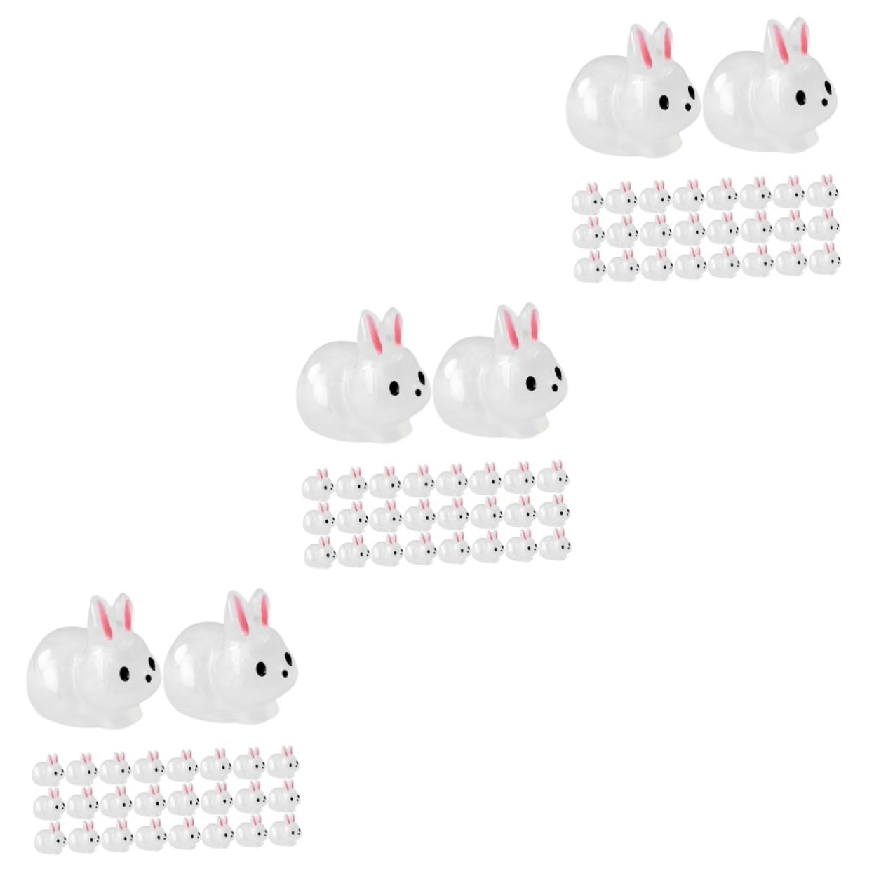 Yardwe 120 Pcs Micro Paysage Lapin Cour Accessoire Accessoires De Jardin Compact Animal Décor Lapin Statue Animal Ornement Cour Animal Statue Adorable Lapin Figure Lapin Décor