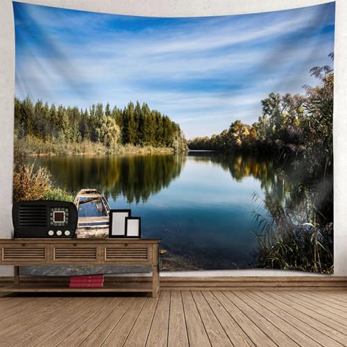 Tenture murale nature pour habiller un mur vide avec une tapisserie de foret