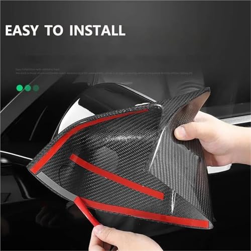 Coques de rétroviseurs carbone pour Tesla Model Y masquer rayures protection latérale