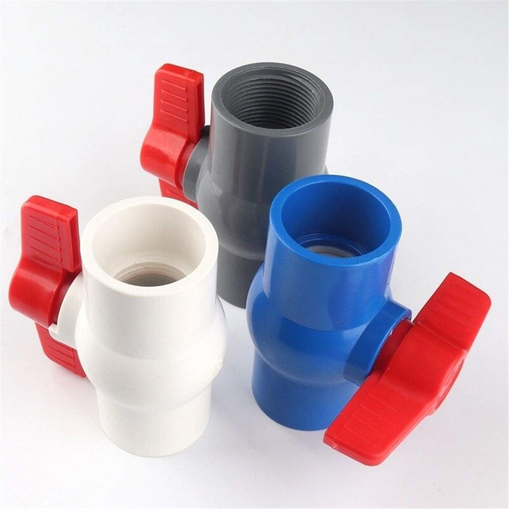 Tubo de PVC 4pcs ~ 110 mm Válvula de bola de PVC de 1 1/4"~ 4" adaptador 40 Rosca hembra Válvula de Globo Jardín de riego del tubo de agua del tanque del acuario Conectores tubo