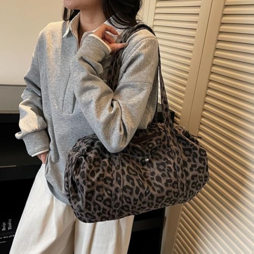 Sac cabas léopard élégant et polyvalent en toile de qualité - 3