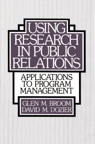 Using Research in Public Relations: Applications to Program Management
