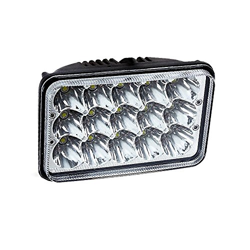 TURBOSII DOT Approved 4X6 LED Headlight Assemblies Sealed Beam Hi/Lo Replace H4651 H4656 Hid Bulb Headlamps KW Kenworth T600 W900 Peterbilt 379 Chevy C10 S10 RV Suzuki DRZ Honda XR250 XR400 XR650 1PCS