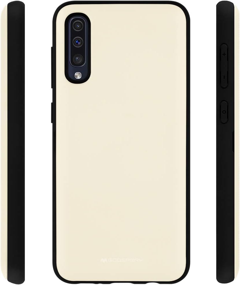 GOOSPERY Galaxy A50 Wallet Case with Card Holder, Protective Dual Layer Bumper Phone Case (White)