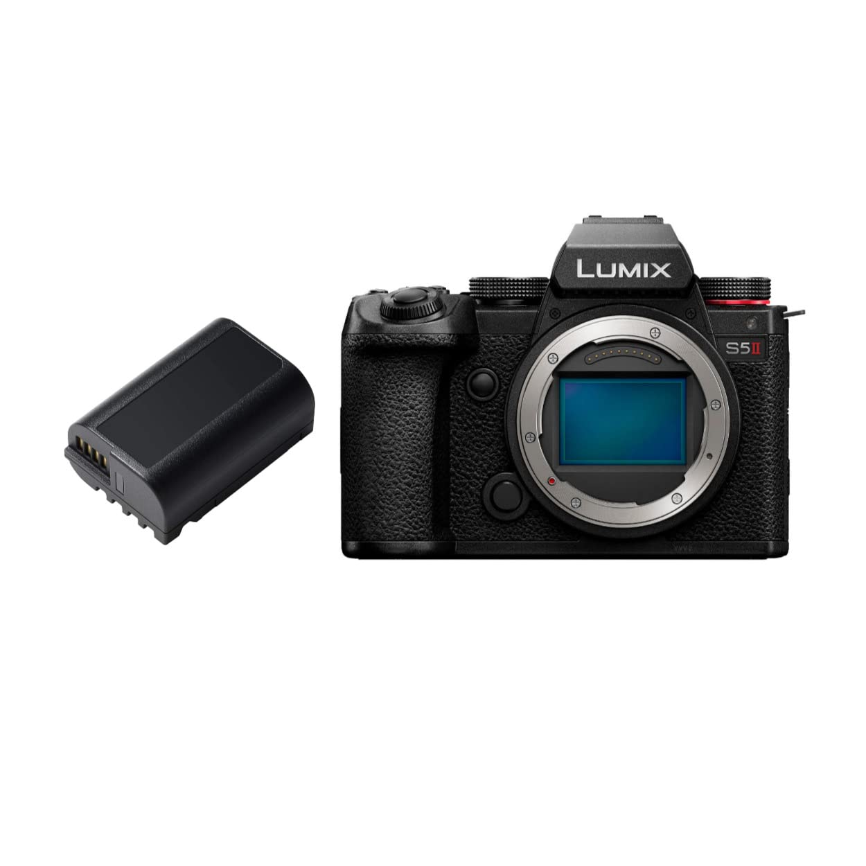Panasonic LUMIX S5II 24.2MP Full Frame Mirrorless Camera with Hybrid AF and Active I.S Technology Bundle with Panasonic DMW-BLK22 7.4V 3050mAh Lithium-ion Battery Pack (2 Items)