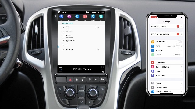 MIT DAB ANDROID 14 Carplay 64GB Autoradio Für Opel Astra J Buick