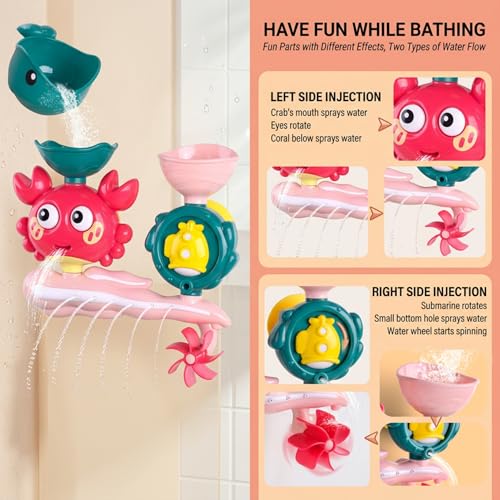Juguetes de baño para bebés que transforman la bañera en una aventura acuática 3