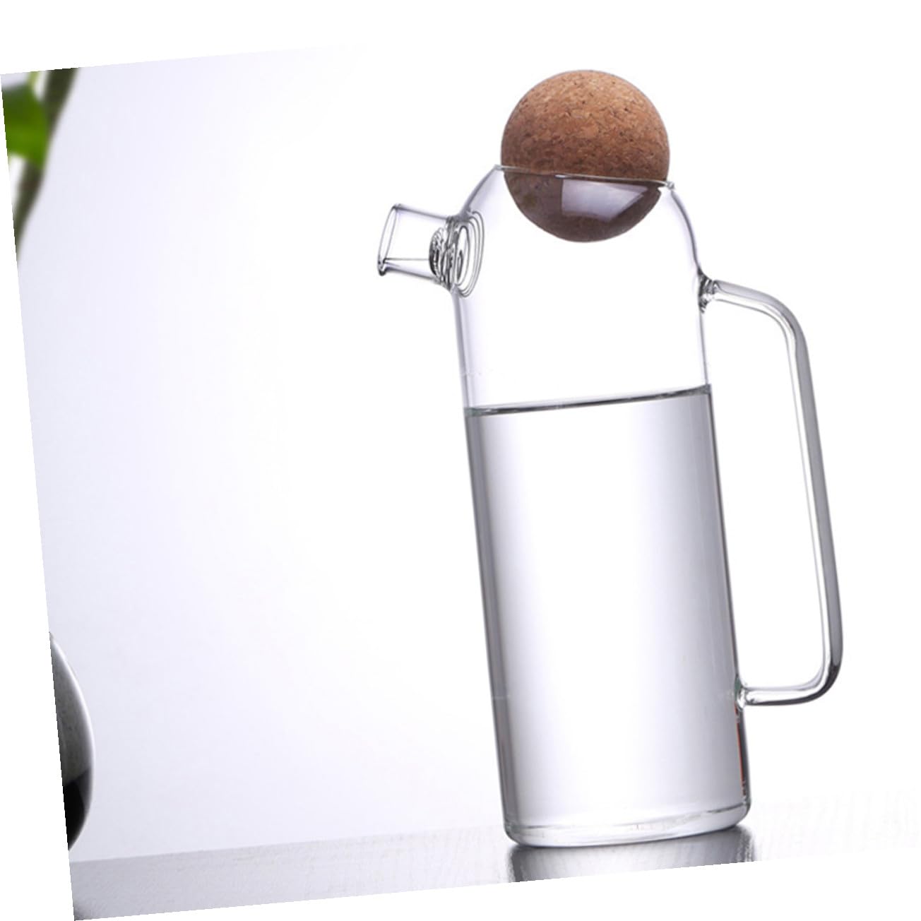Hitzebeständige Teekanne aus Glas mit Rundem Korken und Ergonomischem Griff 1200ml für Zuhause und Restaurant Klare und Robuste Glas Teebehälter