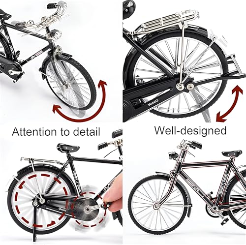 Image of Toytle DIY Retro Alloy Bicycle Model Kit (51 Pieces) | Metal Miniature Cycle Assembly Set with Pump & Accessories | Educational STEM Toy & Home Decor | Gift for Kids & Adults