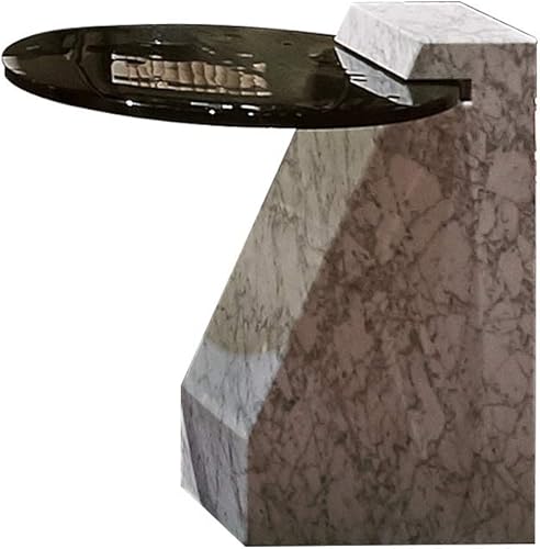 KAWIT Mesa de Centro Marble Coffee Tables End Tables Used in The Living Room Bedroom Balcony and Sofa Industrial Style Tea Corner Table Center Table