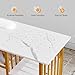 OmySalon Manicure Table w/Wooden Drawer Storage, Gold & White Marbling Nail Desk for Nail Technicians, Nail Station for Salon Spa Beauty Makeup, Acetone Resistant, 43.3'' L W/O Dust Collector